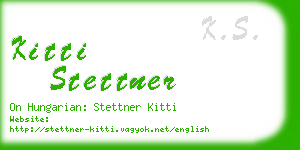 kitti stettner business card